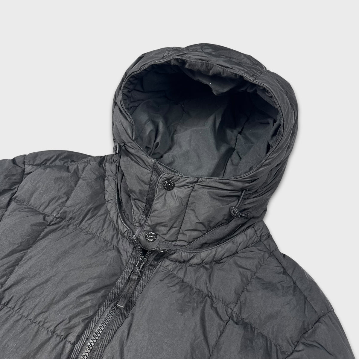 Stone Island Black Crinkle Reps NY Down Puffer Jacket XL