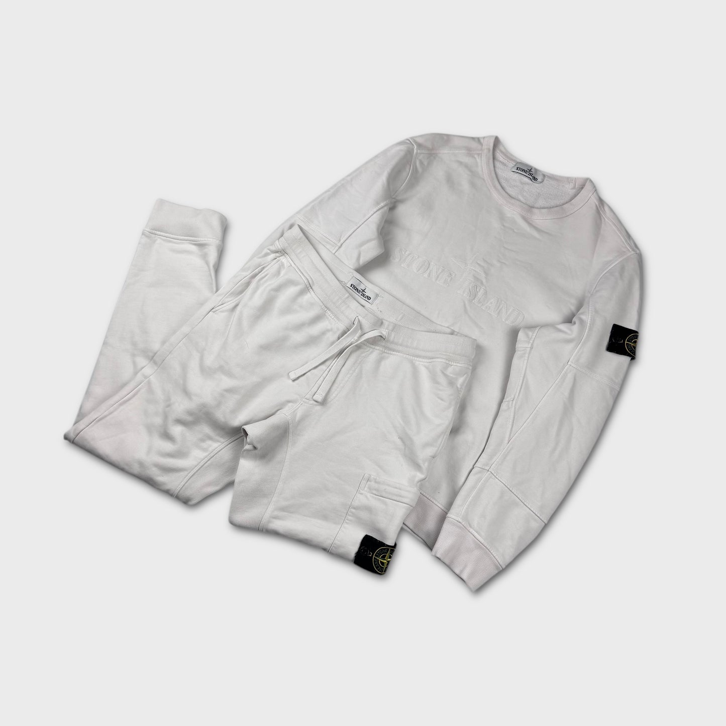 Stone Island Spellout Crewneck & Joggers Set M