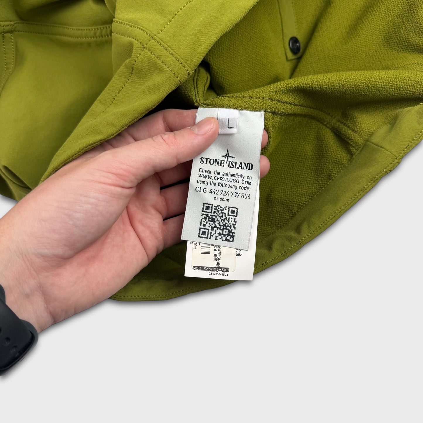 Stone Island Acid Green Comfort Shell Jacket L