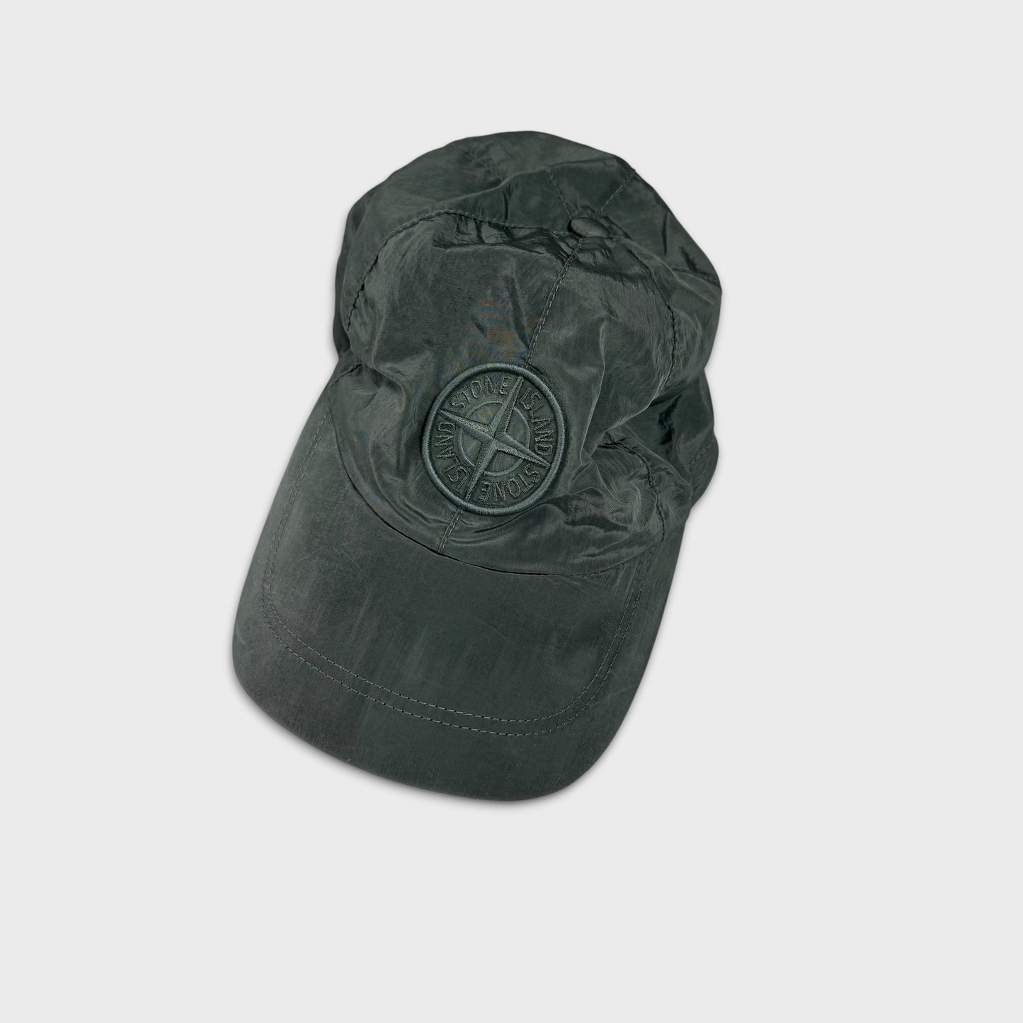 Stone Island Teal Nylon Metal Cap L