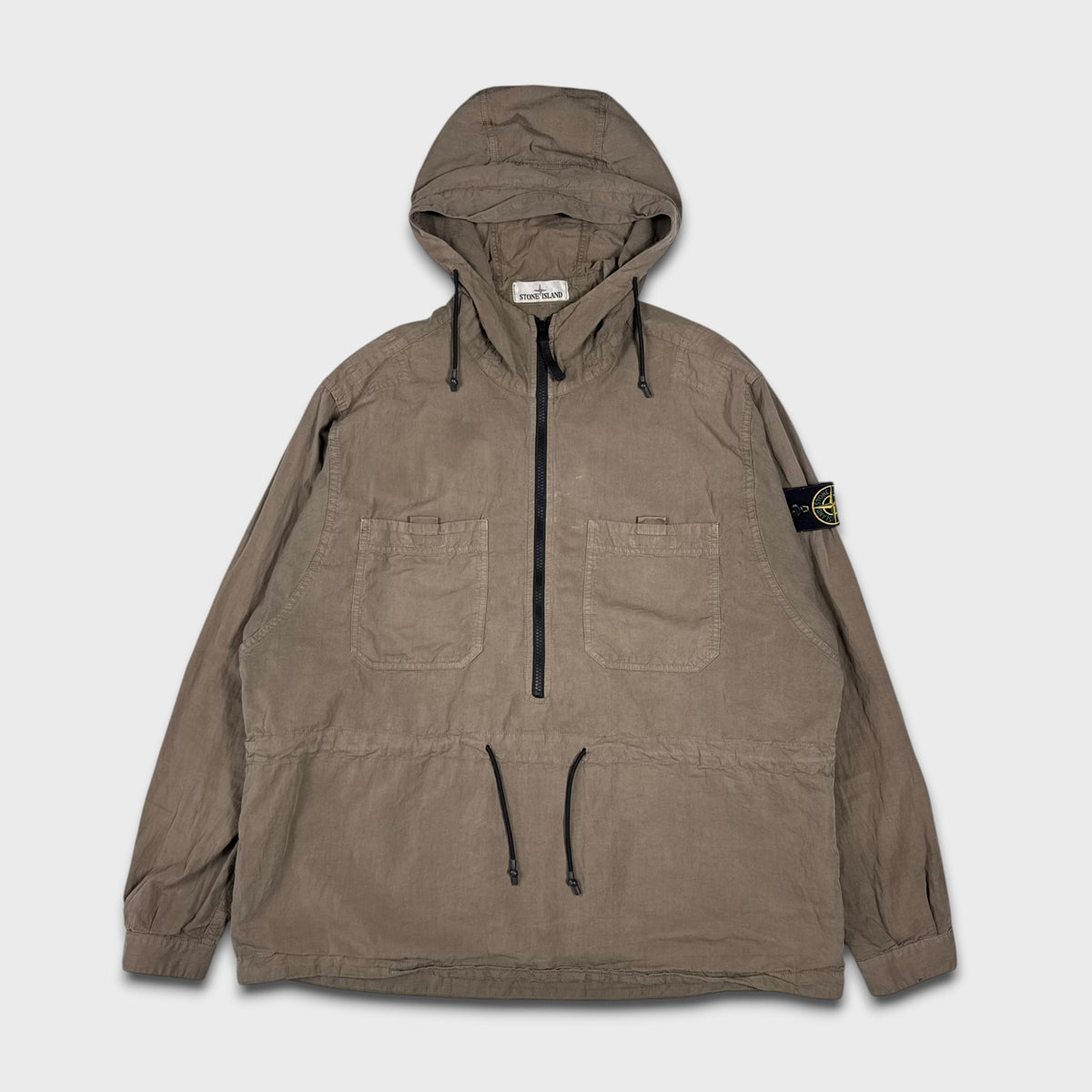 Stone Island Olive Green ‘LG’ Pullover Smock Jacket M