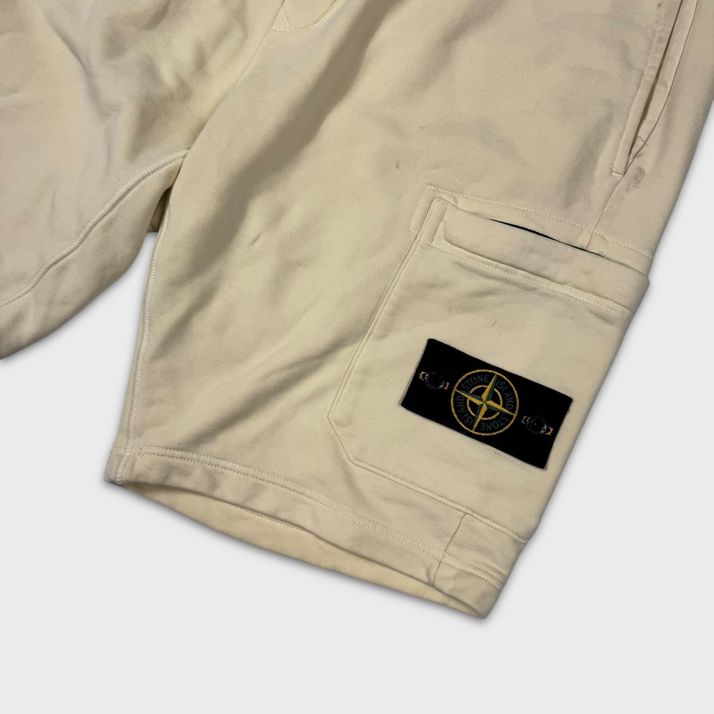 Stone Island Yellow Cotton Shorts M