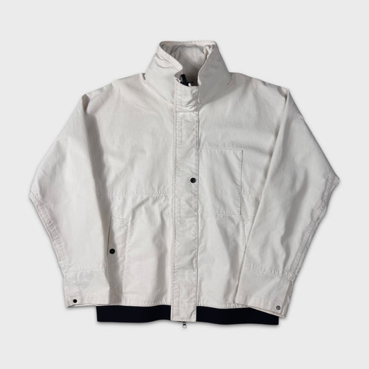 Stone Island White Tela Marina-R Glow Jacket L