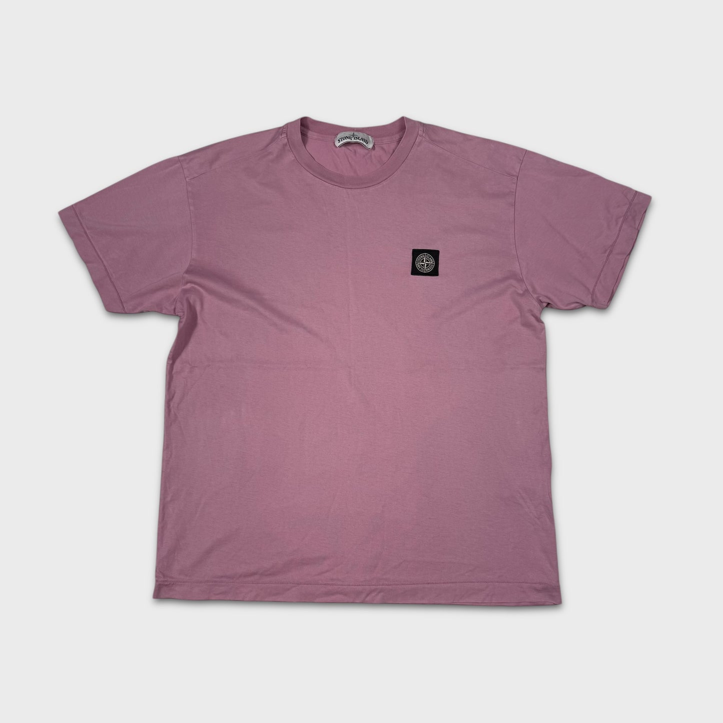 Stone Island Pink Compass Logo T-Shirt L