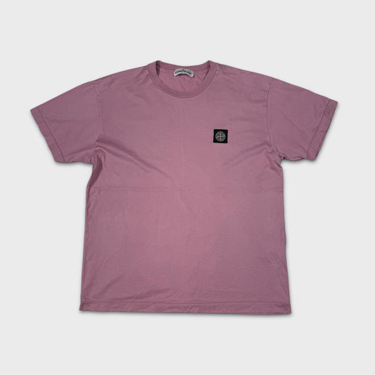 Stone Island Pink Compass Logo T-Shirt L