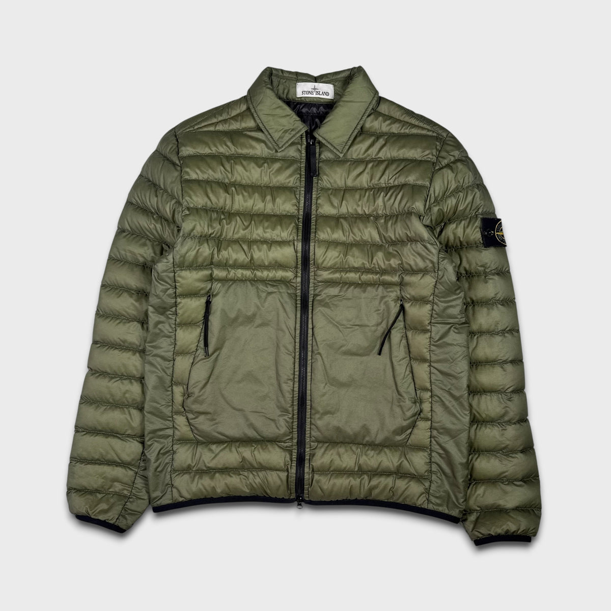 Stone Island Olive Bio-Based Ripstop Nylon Down S