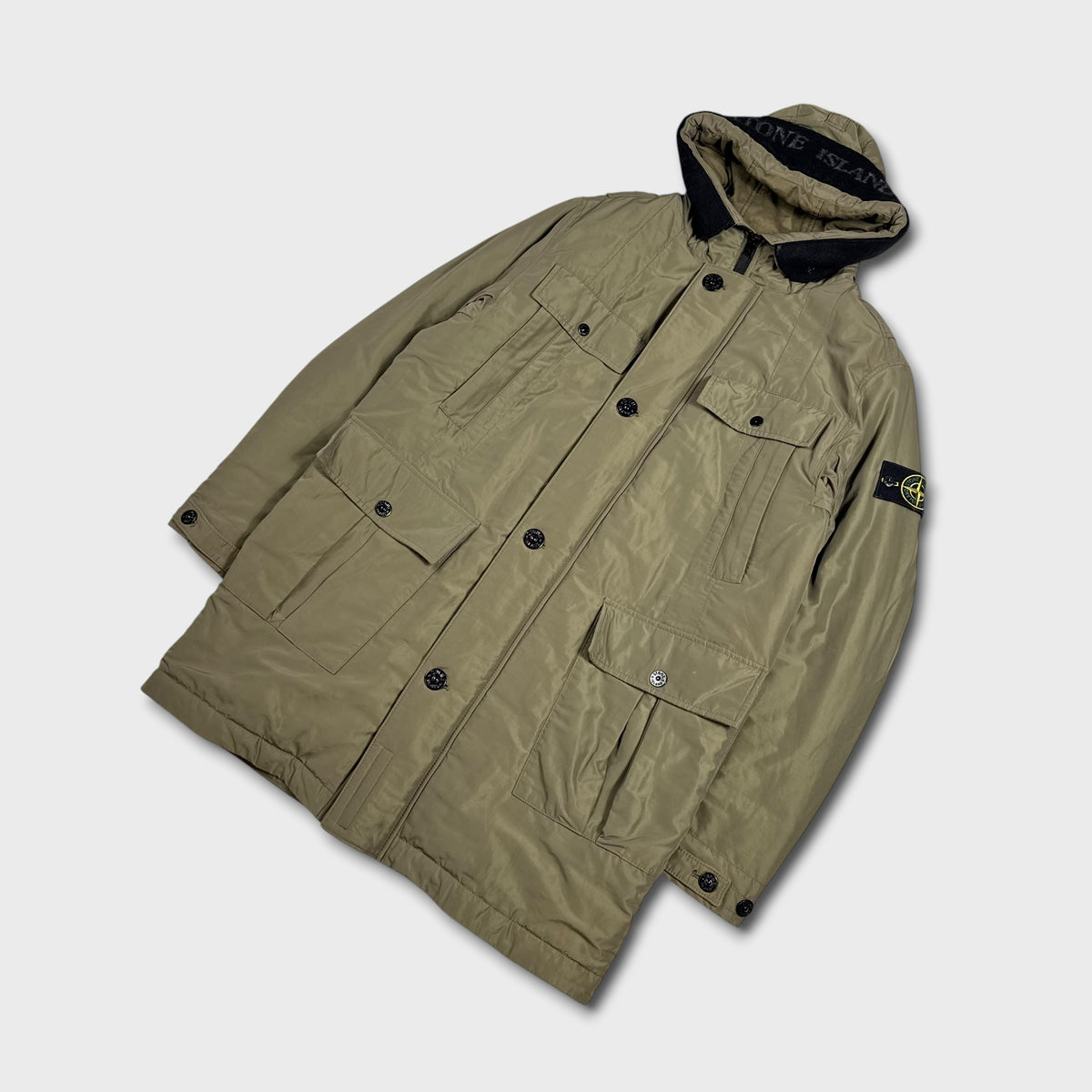 Stone Island Micro Reps Primaloft Insulation Technology Parka Jacket L