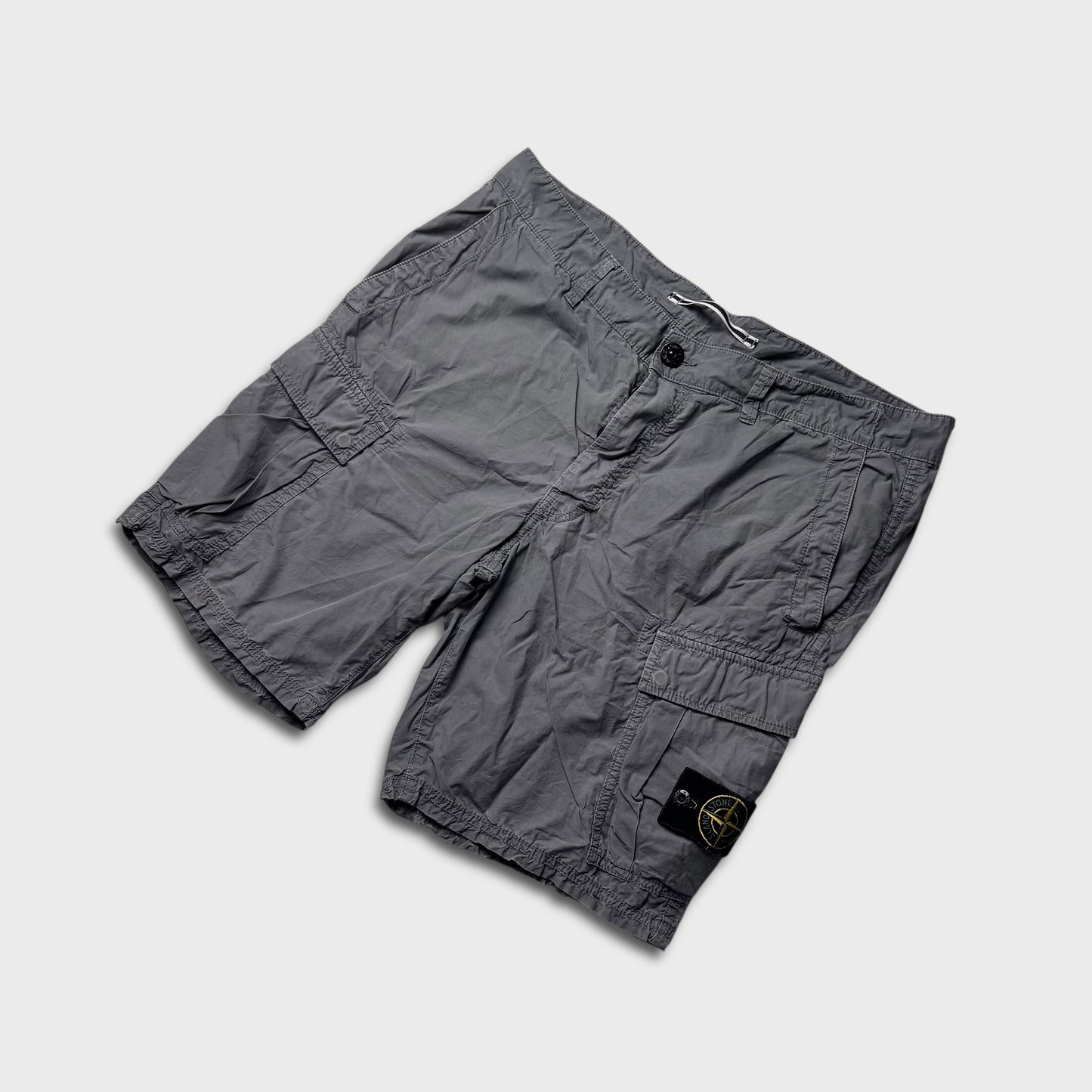 Stone Island Grey Cargo Shorts W36