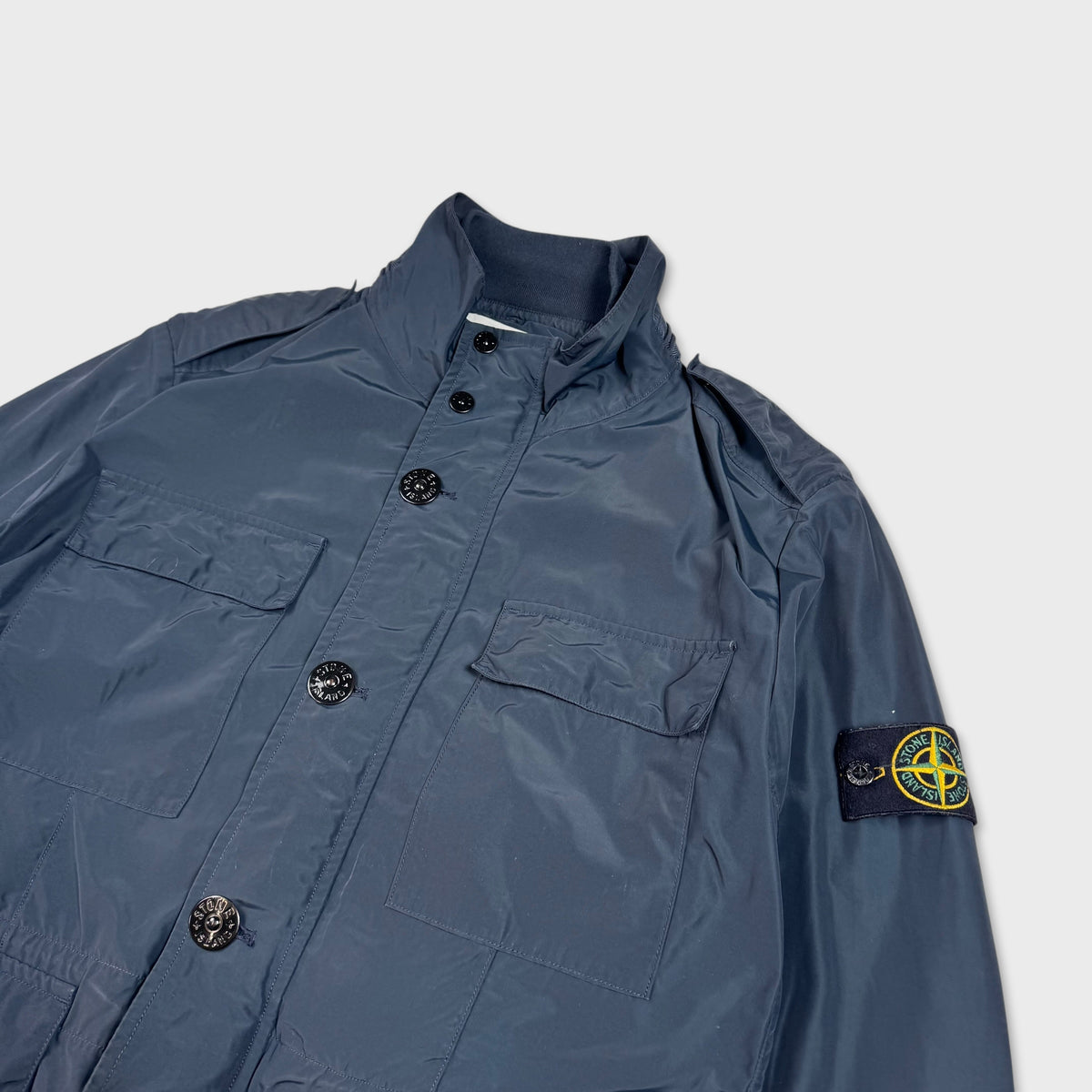 Stone Island Navy Micro Reps Nylon Jacket L
