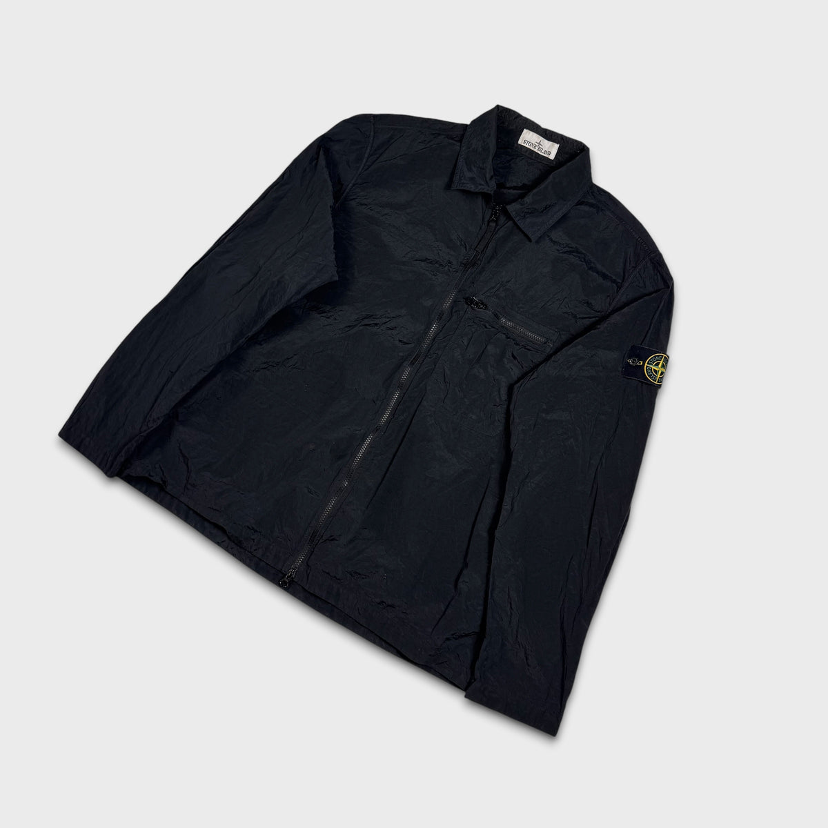 Stone Island Black Nylon Metal Overshirt XL