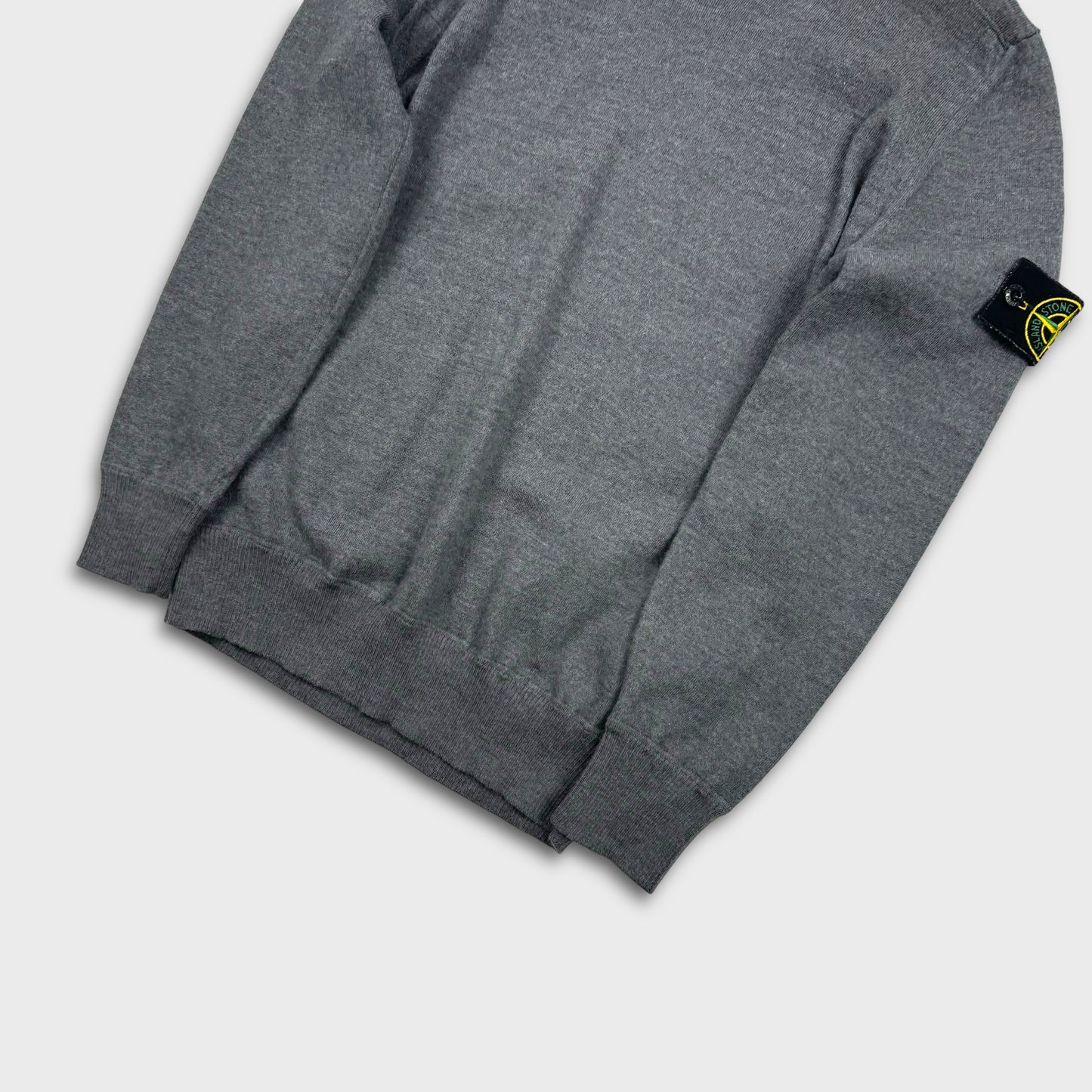 Stone Island Charcoal Grey Badge Knit S