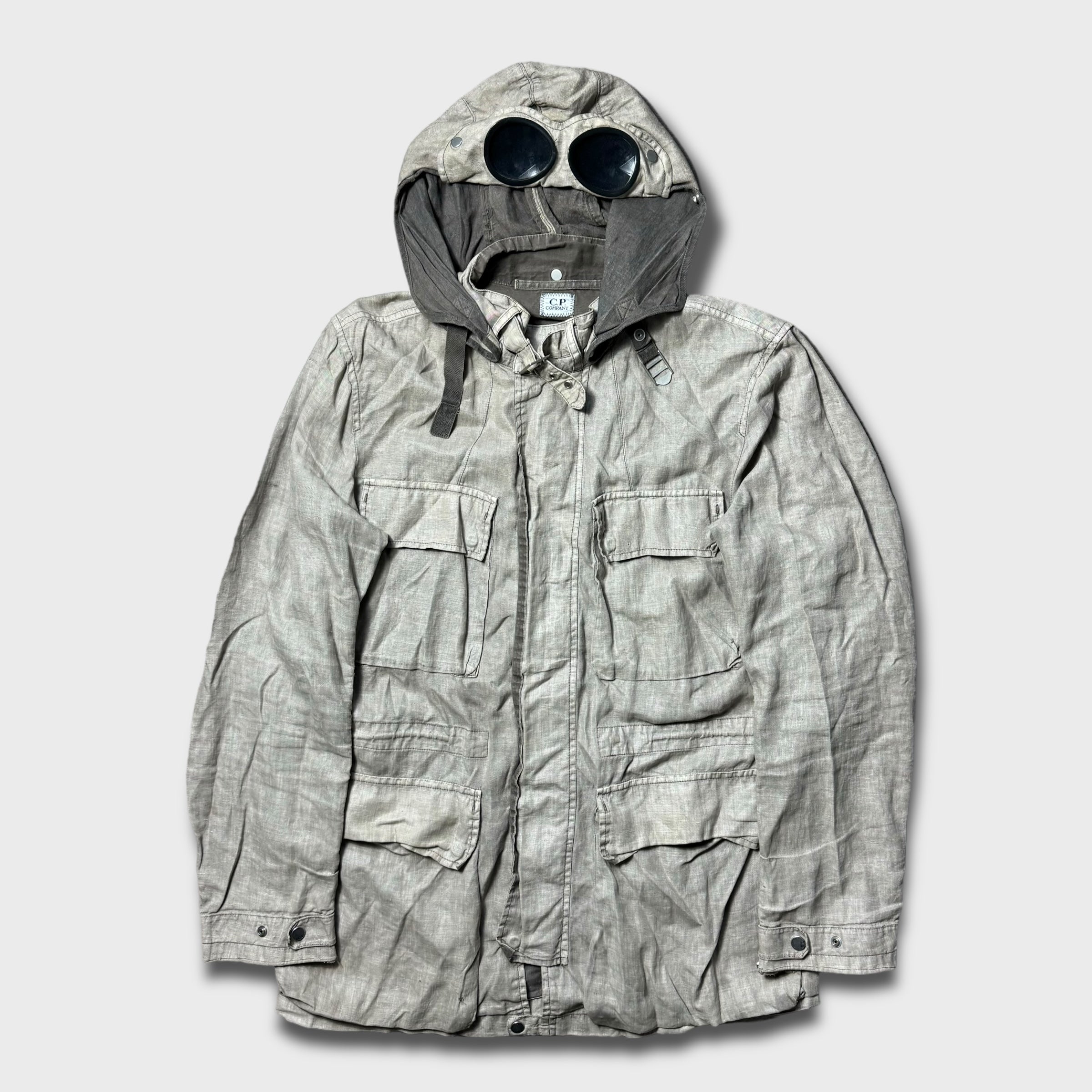 CP Company Lino-Flax Goggle Hooded Field Jacket L – ArchiveJoy