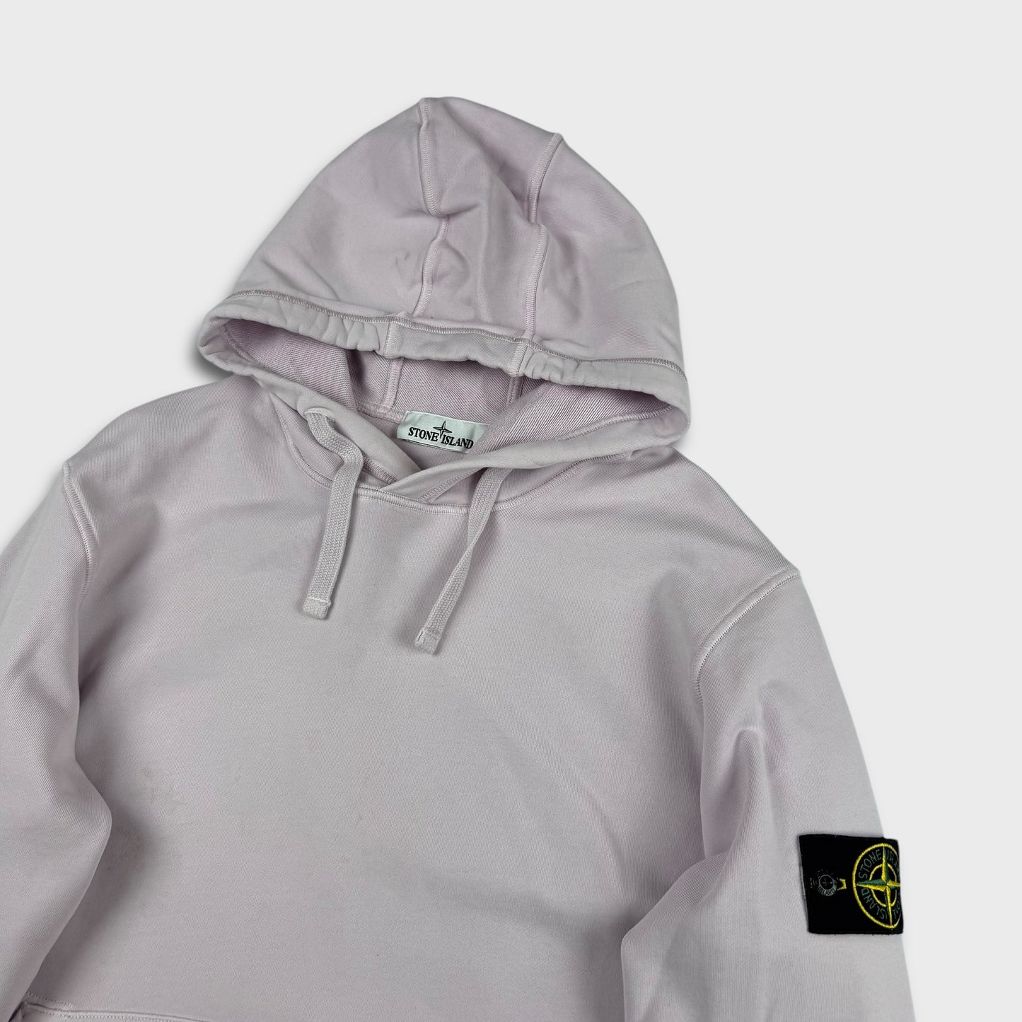 Stone Island Pale Pink Pullover Hoodie L