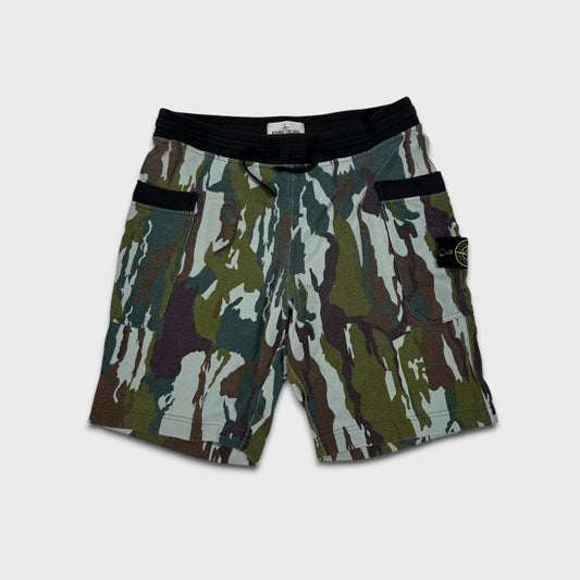 Stone Island Flowing Camo Cotton Shorts M