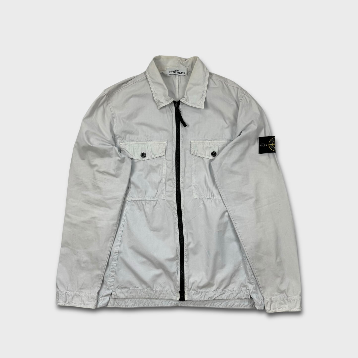 Stone Island Ice Blue Full Zip Overshirt S