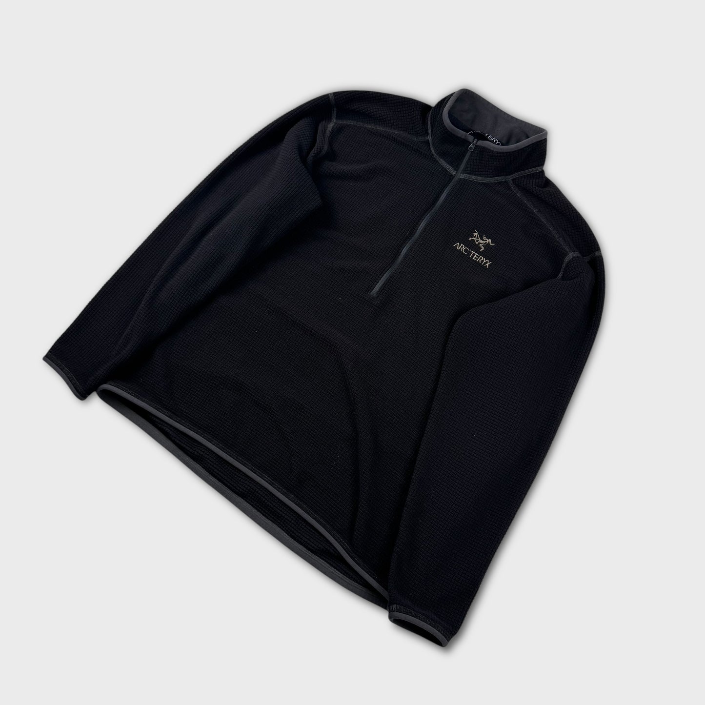 Arc’teryx Black 1/4 Zip Waffle Jumper XL