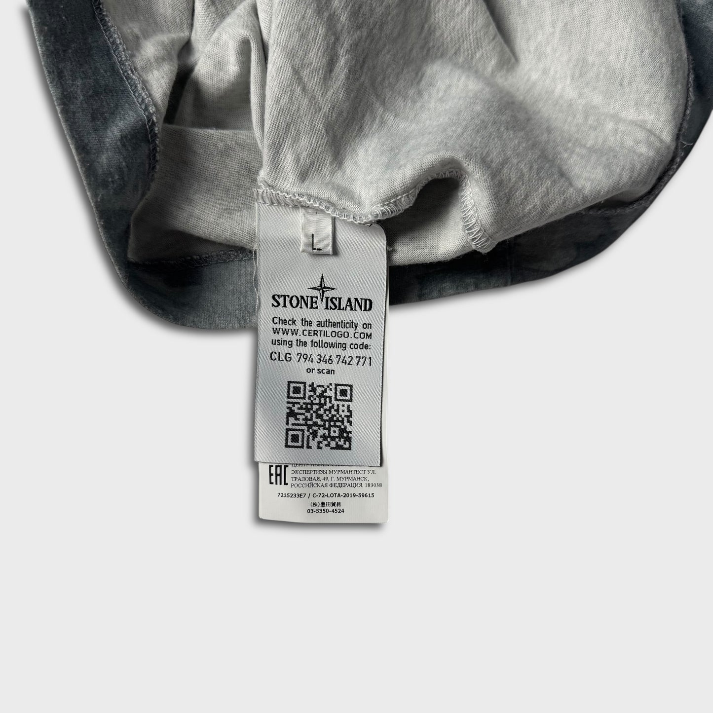 Stone Island Grey Camouflage T-Shirt L