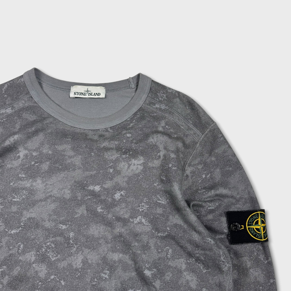 Stone Island Grey Camo Crewneck M