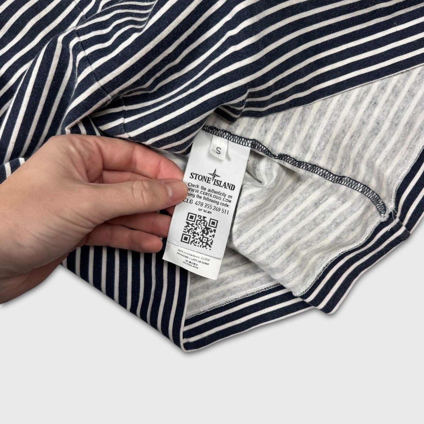 Stone Island Navy / White Marina T-Shirt S