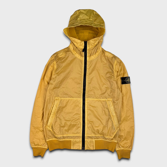 Stone Island Yellow Lamy Flock Velour Jacket M