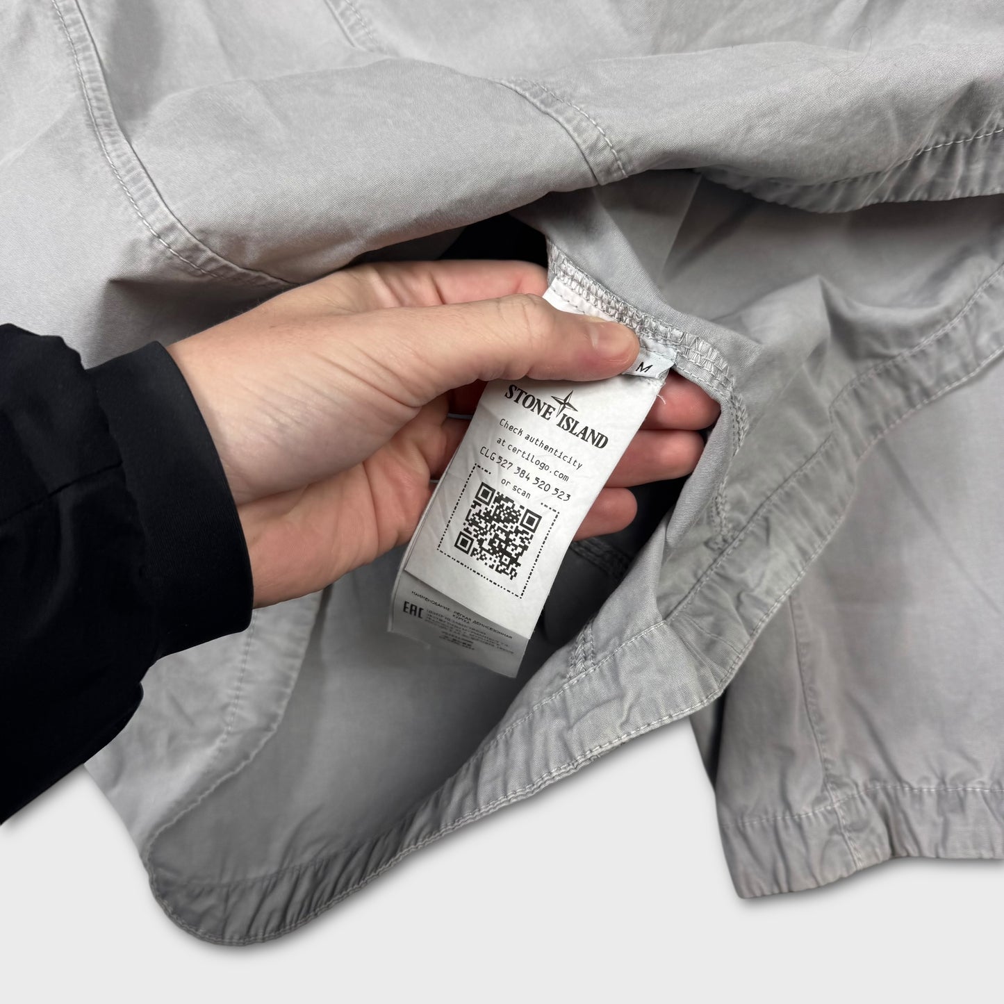 Stone Island Grey Full Zip Overshirt M