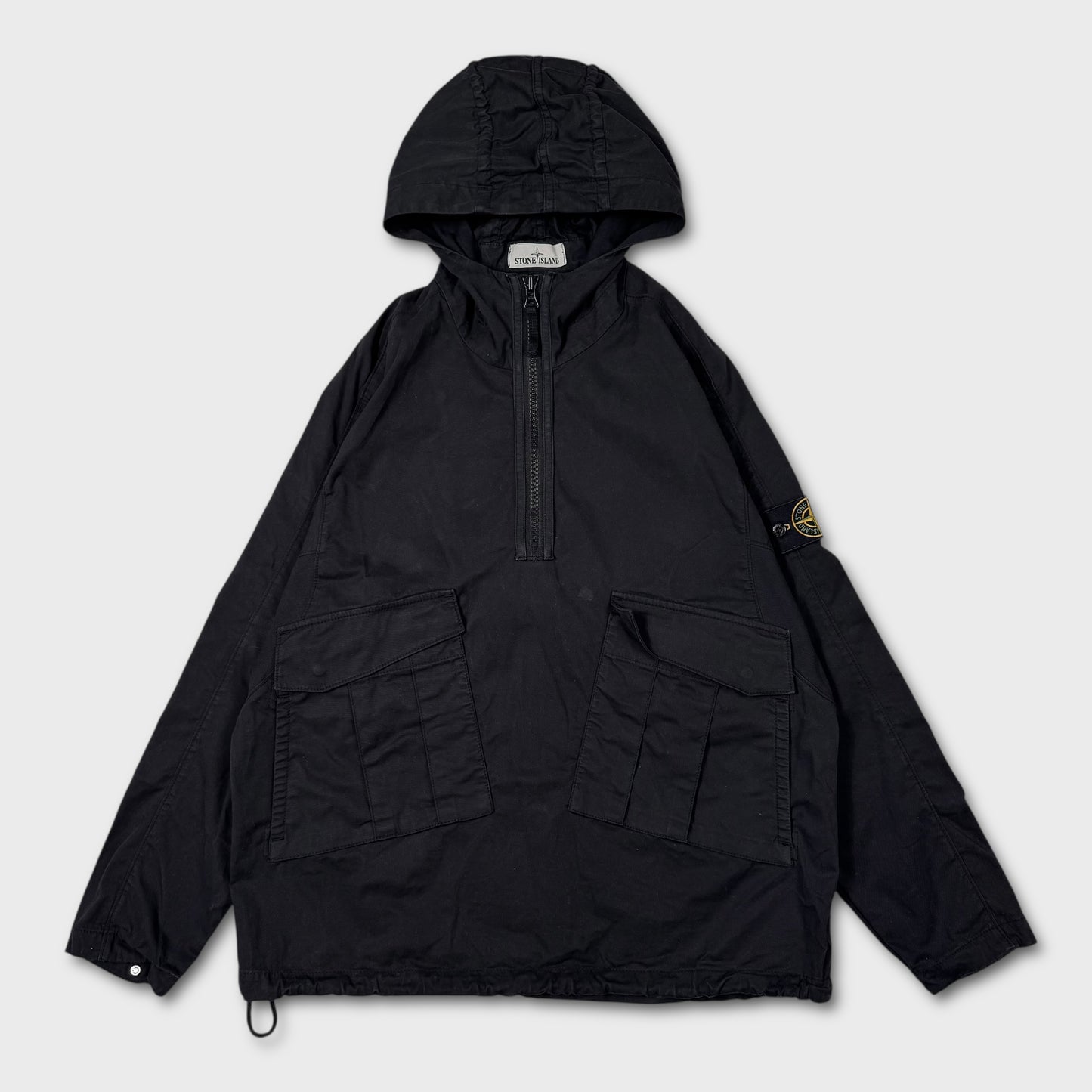 Stone Island Black Pullover Smock Jacket S