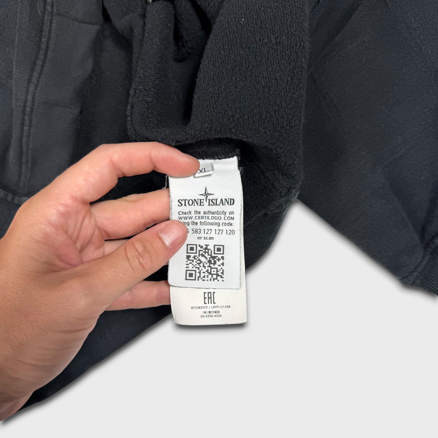 Stone Island Pattern Black Crewneck XL