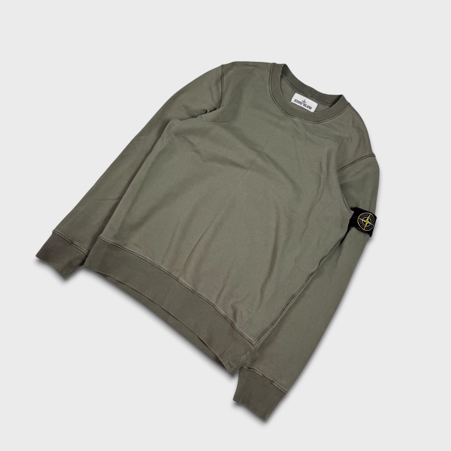 Stone Island Olive Crewneck Sweatshirt M
