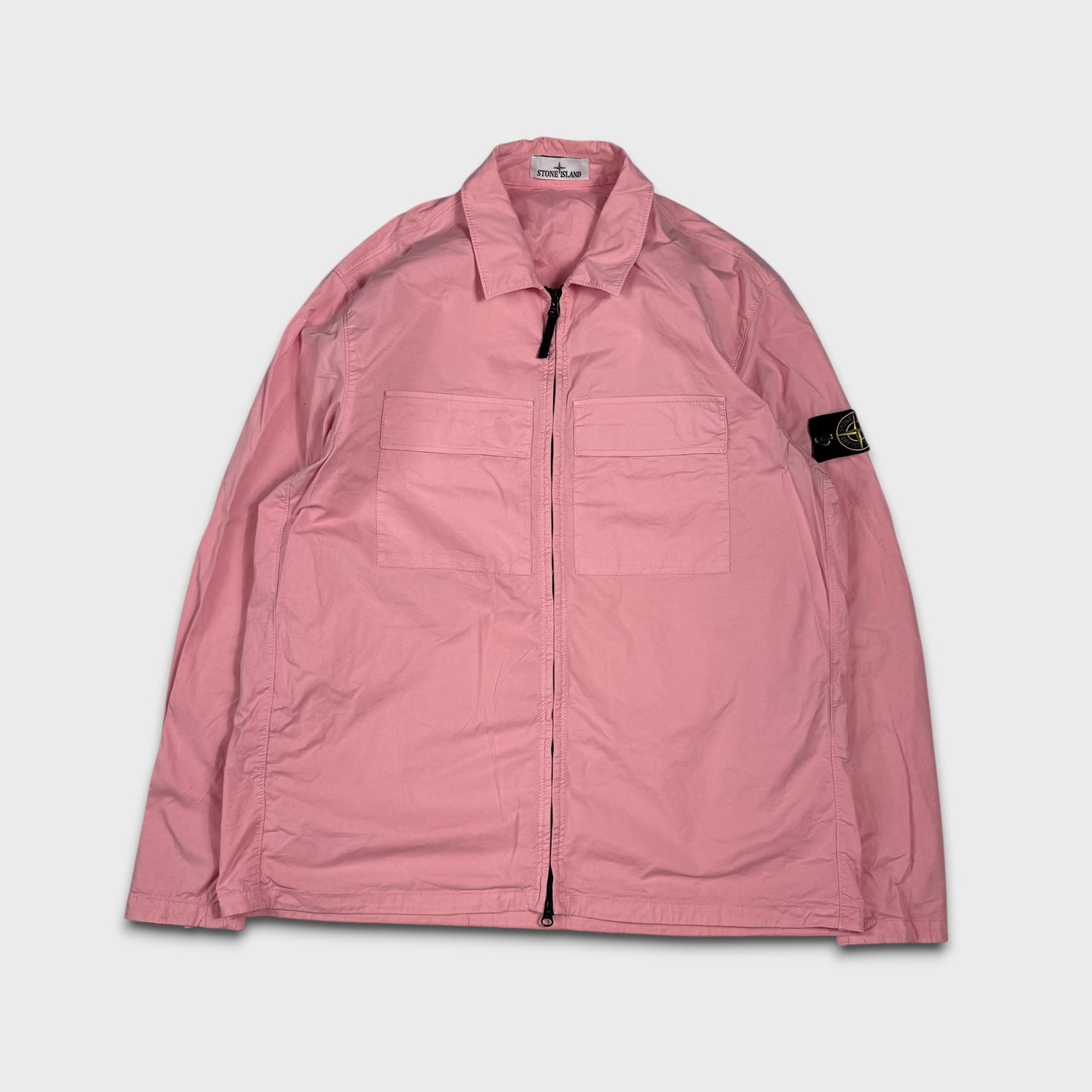 Stone Island Pink Double Pocket Full Zip Overshirt XXL