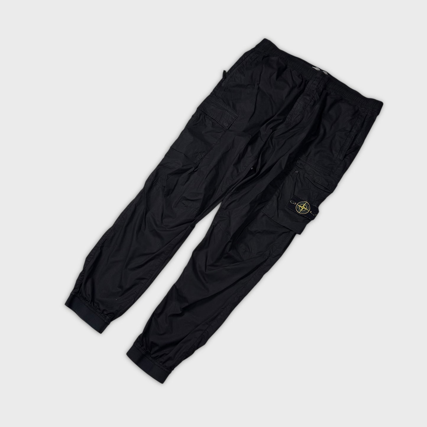 Stone Island Black Tela Cargo Pants W36