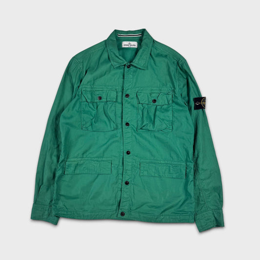 Stone Island Green Multipocket Overshirt Jacket L