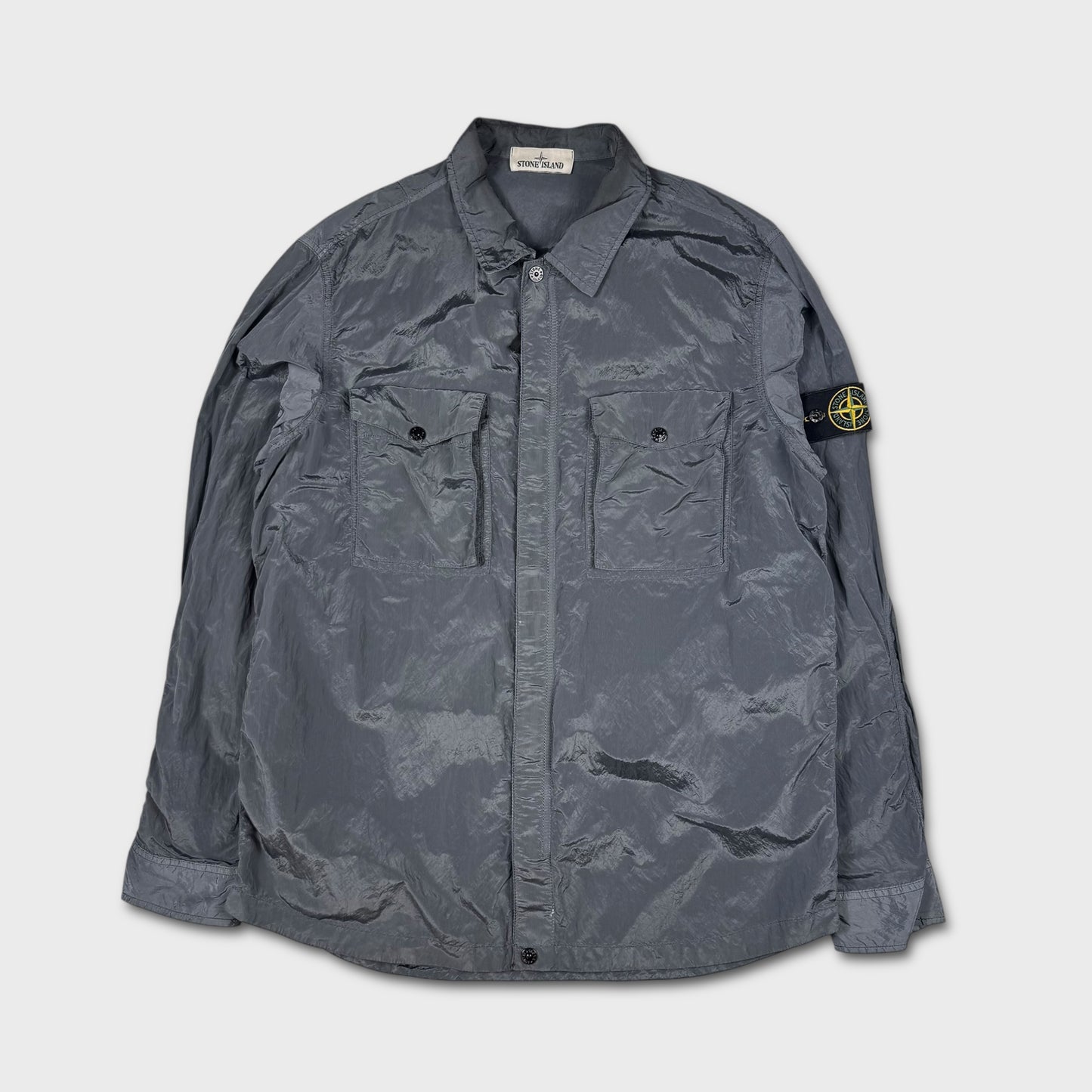 Stone Island Charcoal Nylon Metal Overshirt XXL