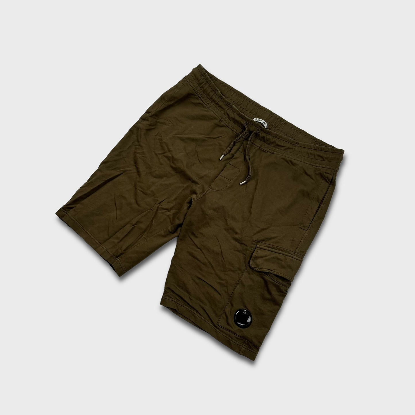 CP Company Dark Green Cotton Lens Shorts XXL