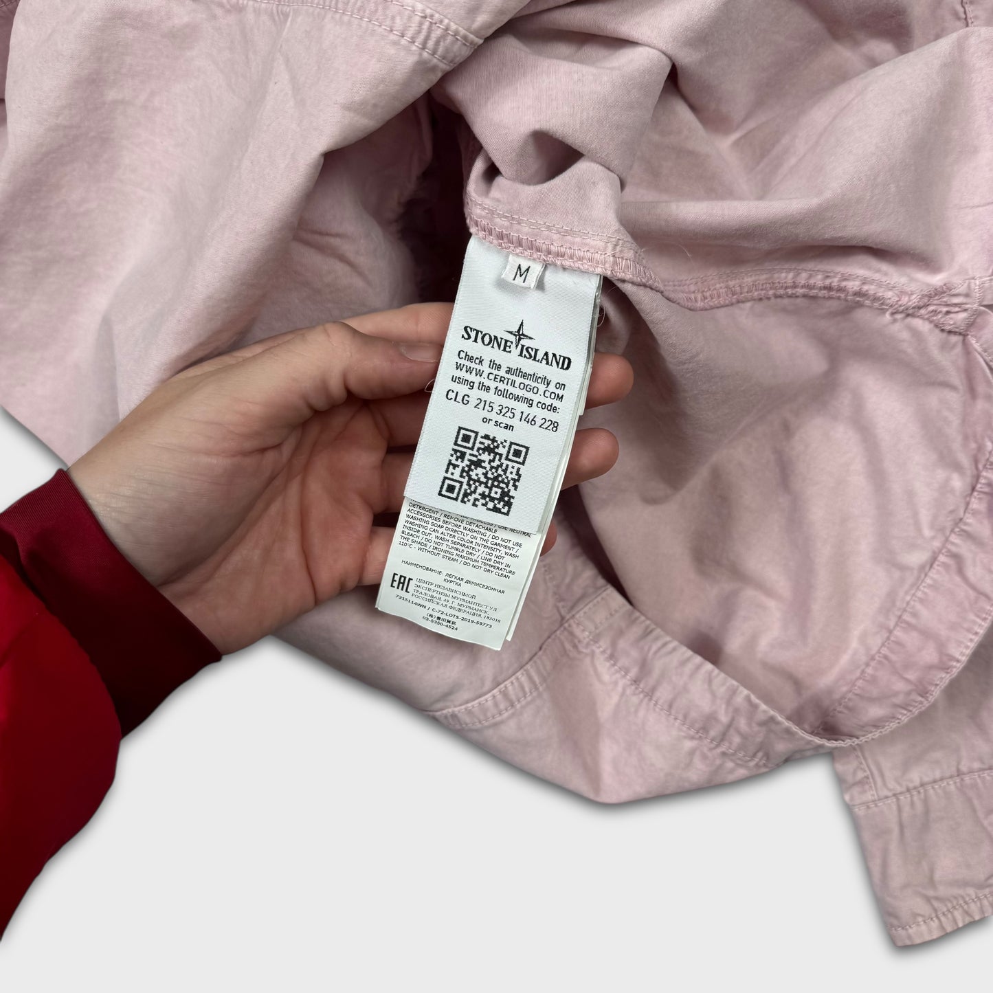 Stone Island Dusty Pink Full Zip Overshirt M