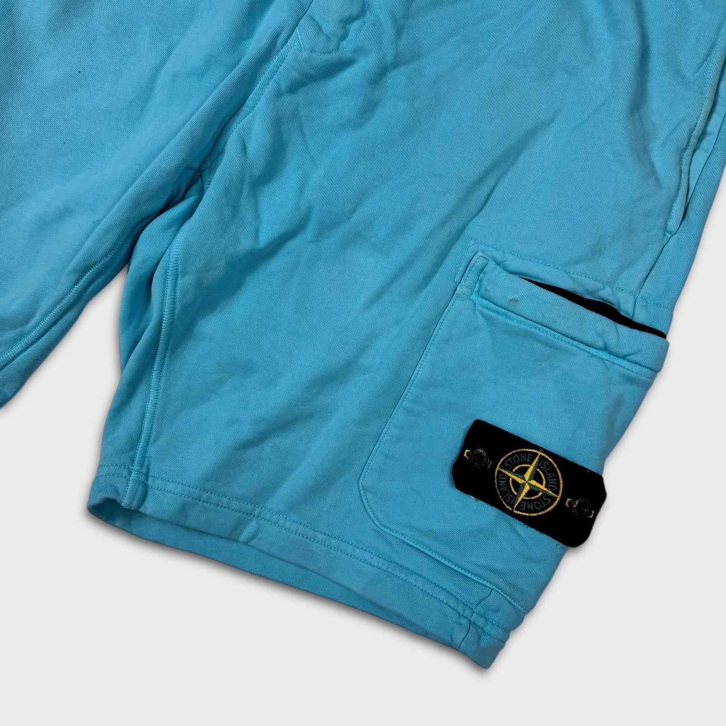Stone Island Turquoise Cotton Shorts XXL