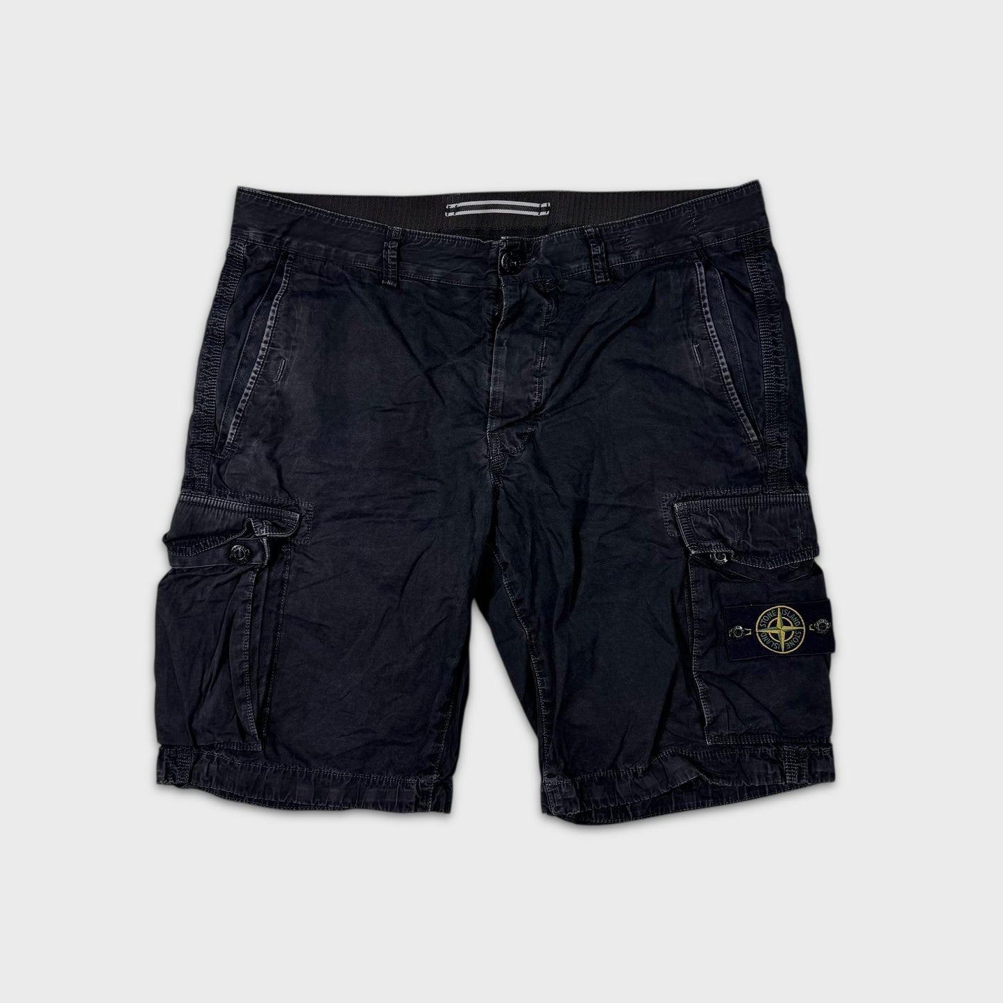 Stone Island Black Cargo Shorts W34