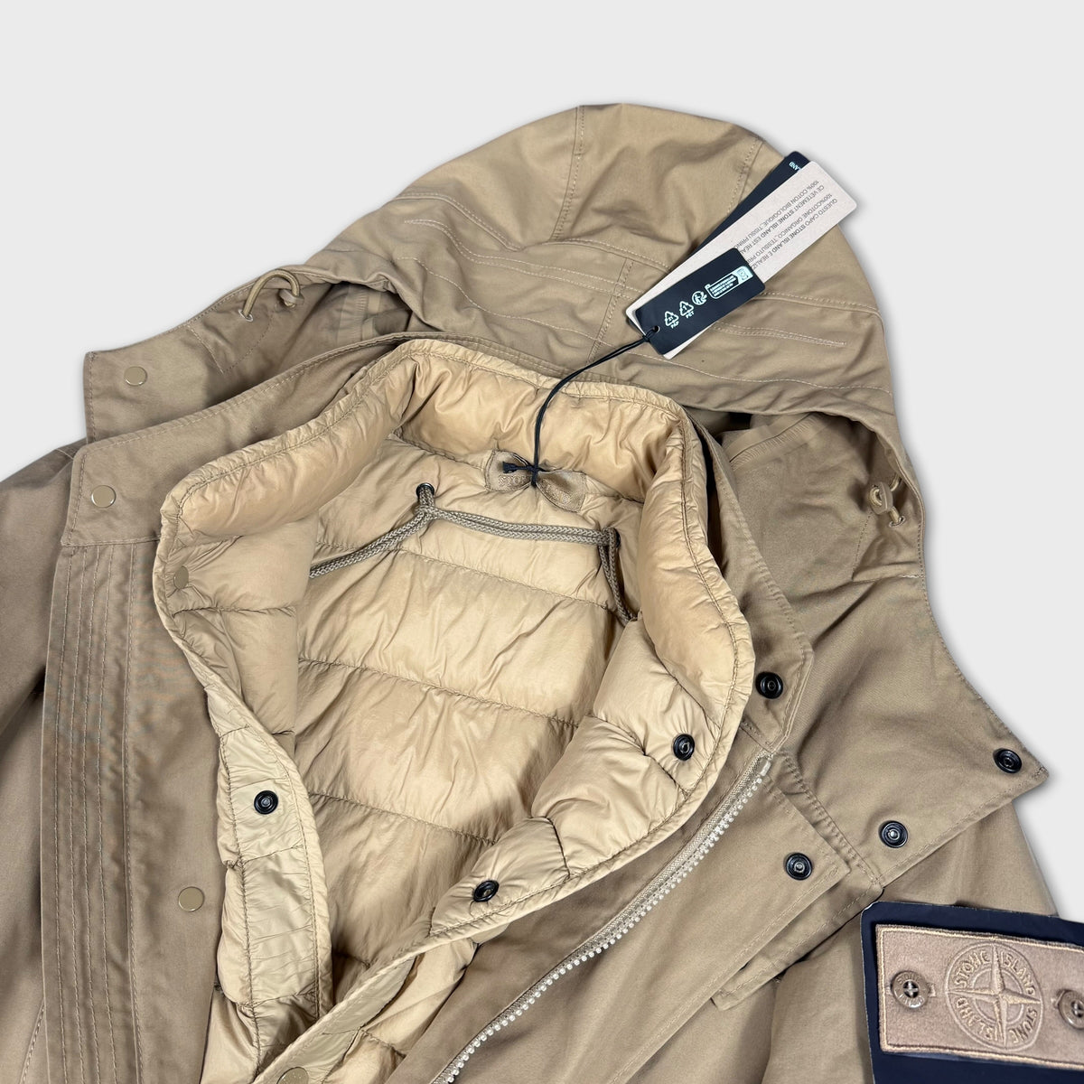Stone Island 2025 O-Ventile Down Ghost Parka Jacket M