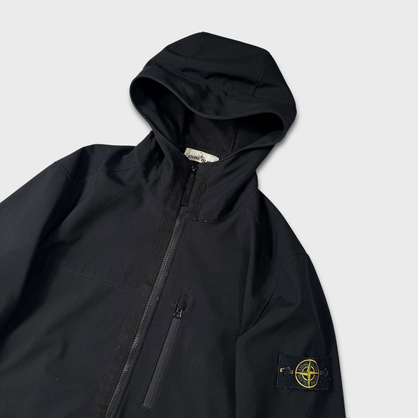Stone Island Black Soft Shell-R Jacket XXL