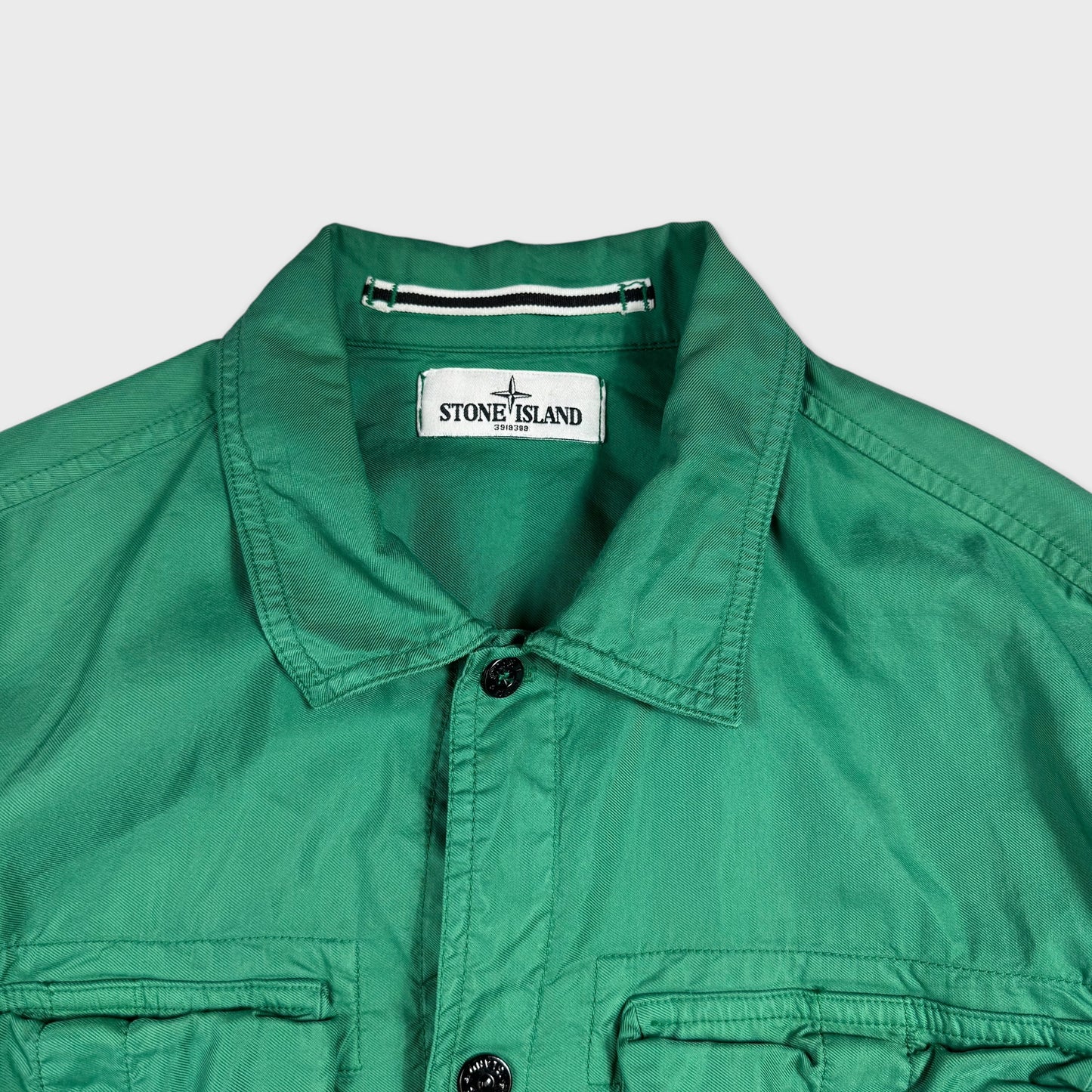 Stone Island Green Multipocket Overshirt Jacket L