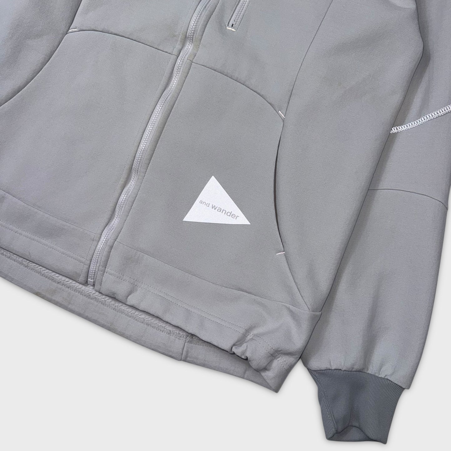 And Wander Reflective Logo Fleece Jacket M