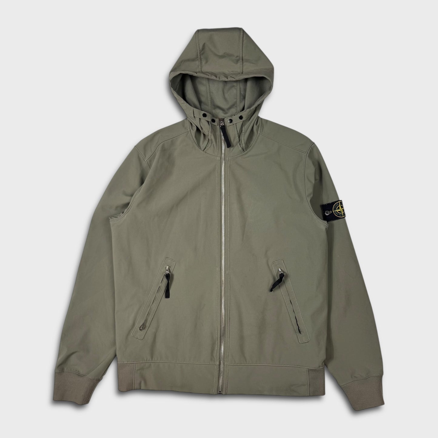 Stone Island Olive Light Soft Shell-R Jacket XL