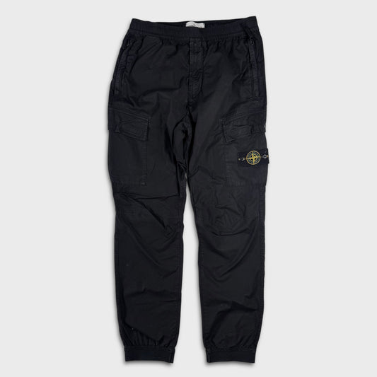 Stone Island Black Tela Cargo Pants W32