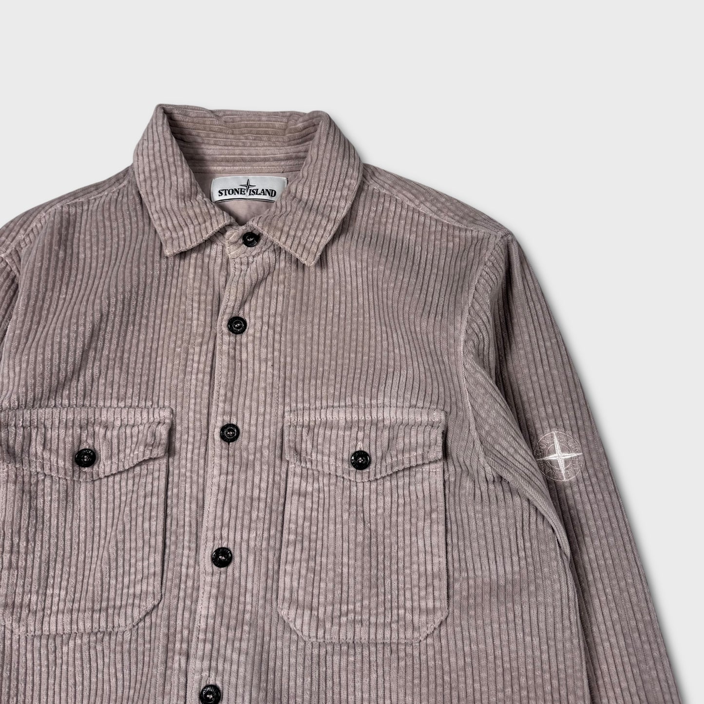 Stone Island Grey Cord Overshirt S