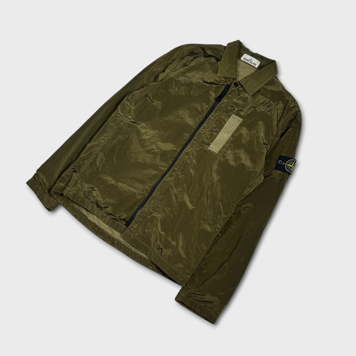 Stone Island Green Nylon Metal Overshirt M