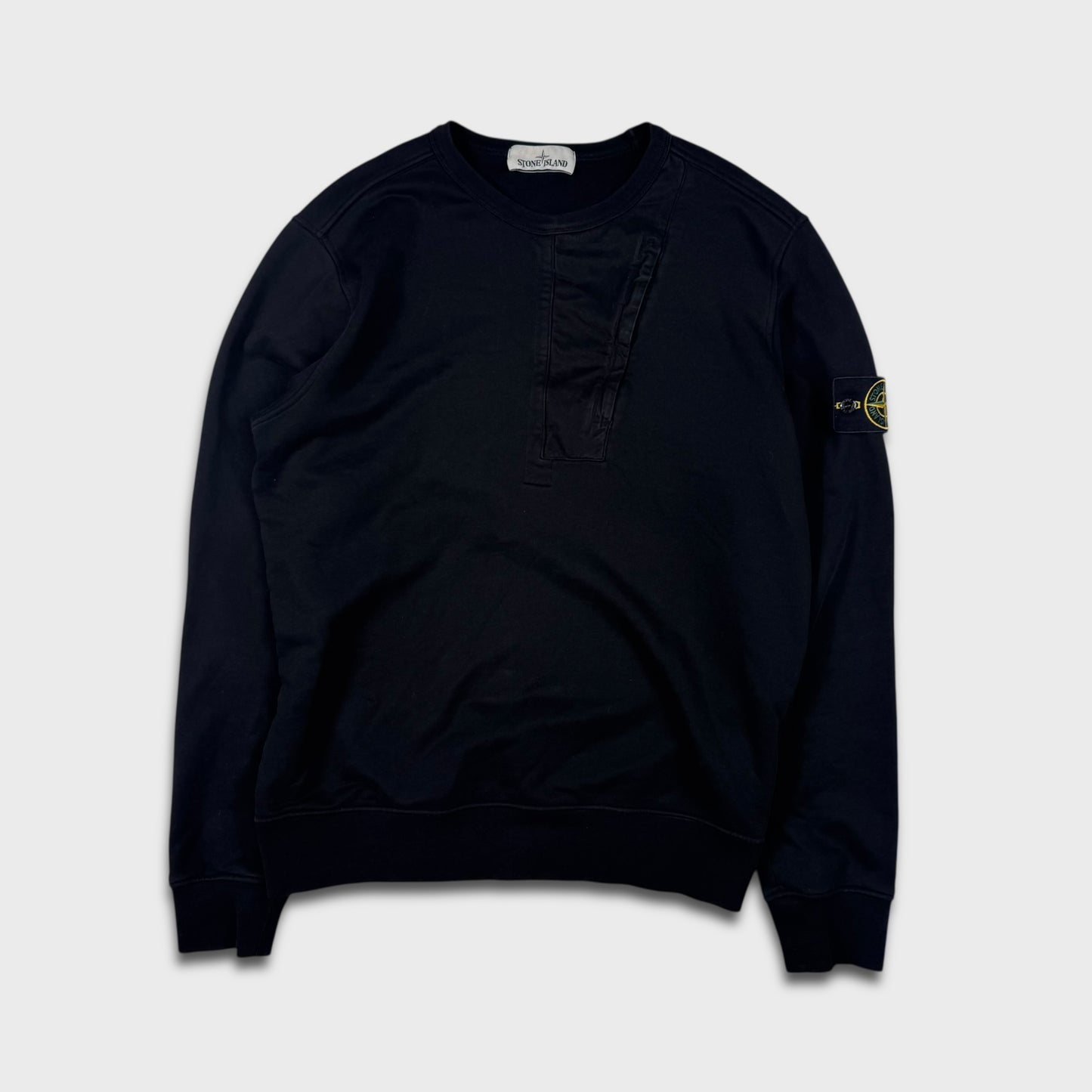 Stone Island Black Crewneck Sweatshirt M