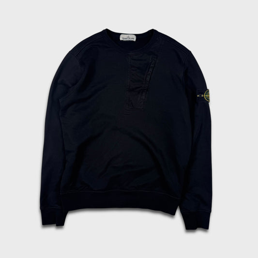 Stone Island Black Crewneck Sweatshirt M
