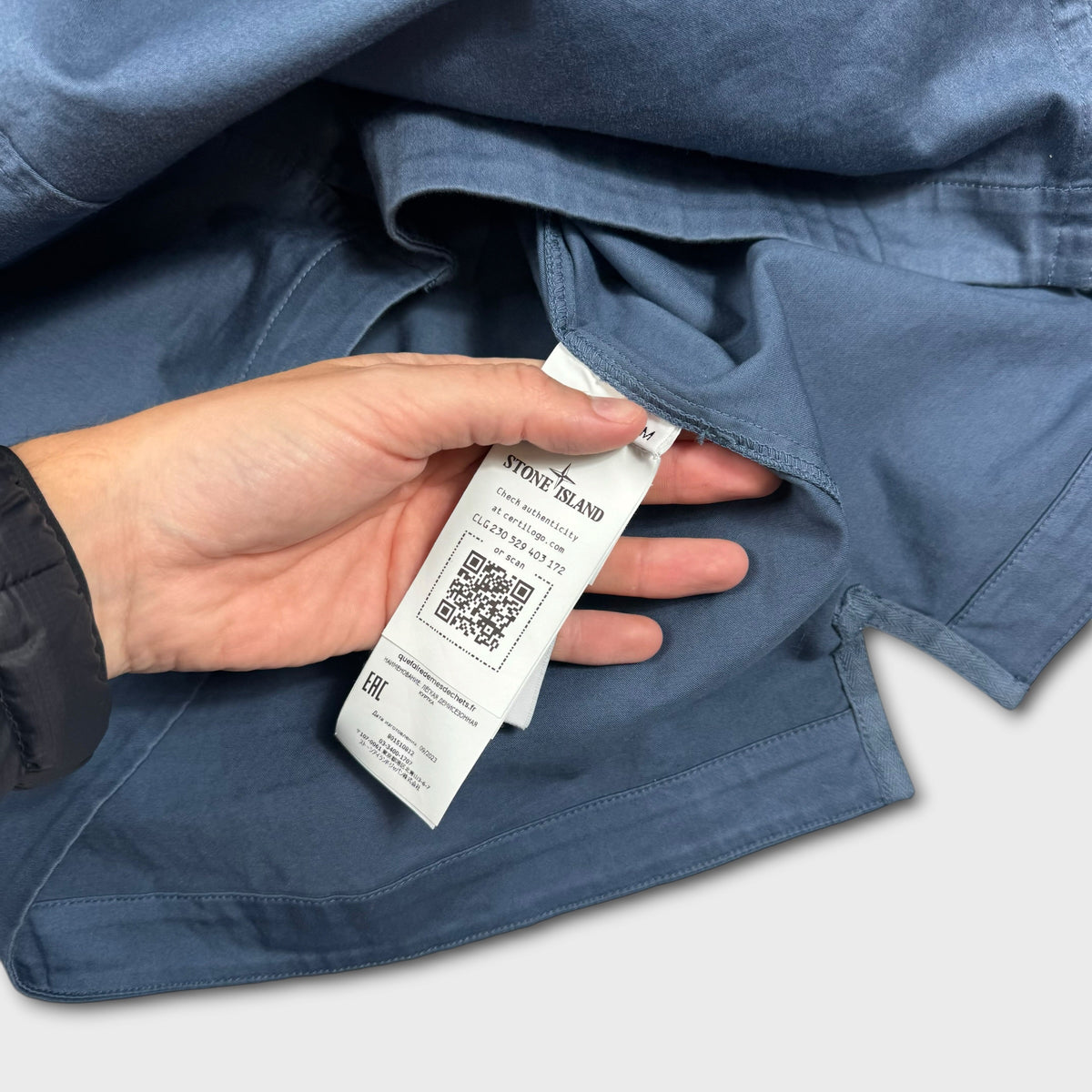 Stone Island Blue Full Zip Overshirt M