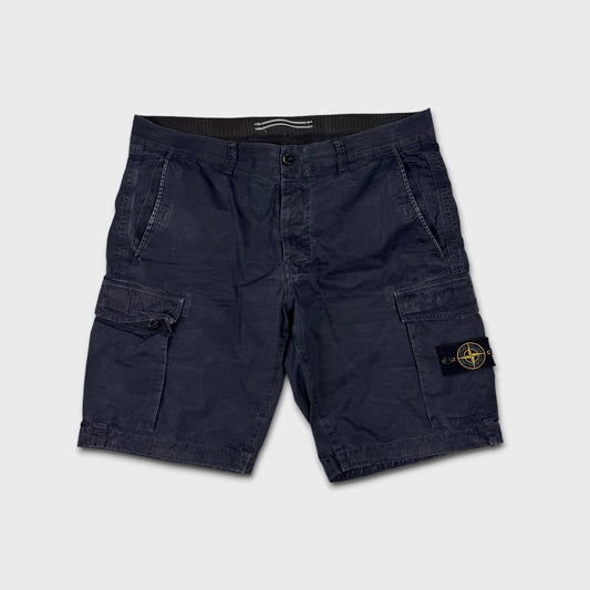 Stone Island Navy Badge Cargo Shorts W36
