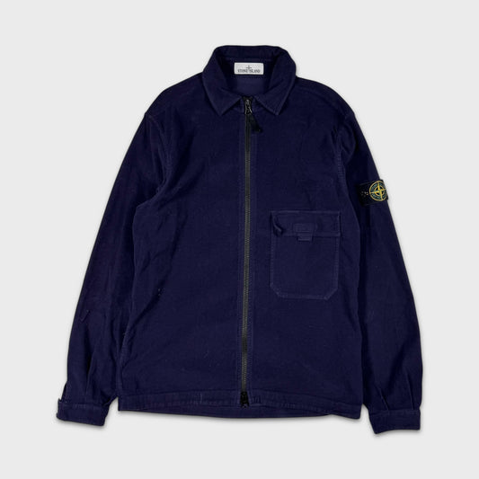 Stone Island Velour Full Zip Overshirt M