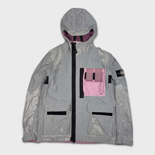 Stone Island Pink Plated Reflective Jacket M